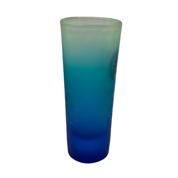 Vintage Los Cabos Blue Ombre Souvenir Shot Glass Sun 2 ounce - Picture 4 of 6